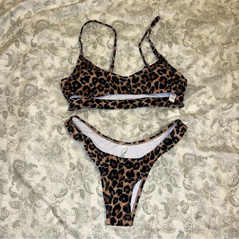 Amazon Leopard Print Bikini Small